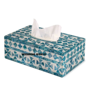 Caja de pañuelos de madera con forma de rectángulo de lujo, vajilla clásica hecha a mano con estilo, caja de pañuelos de madera al por mayor - Product Image 5