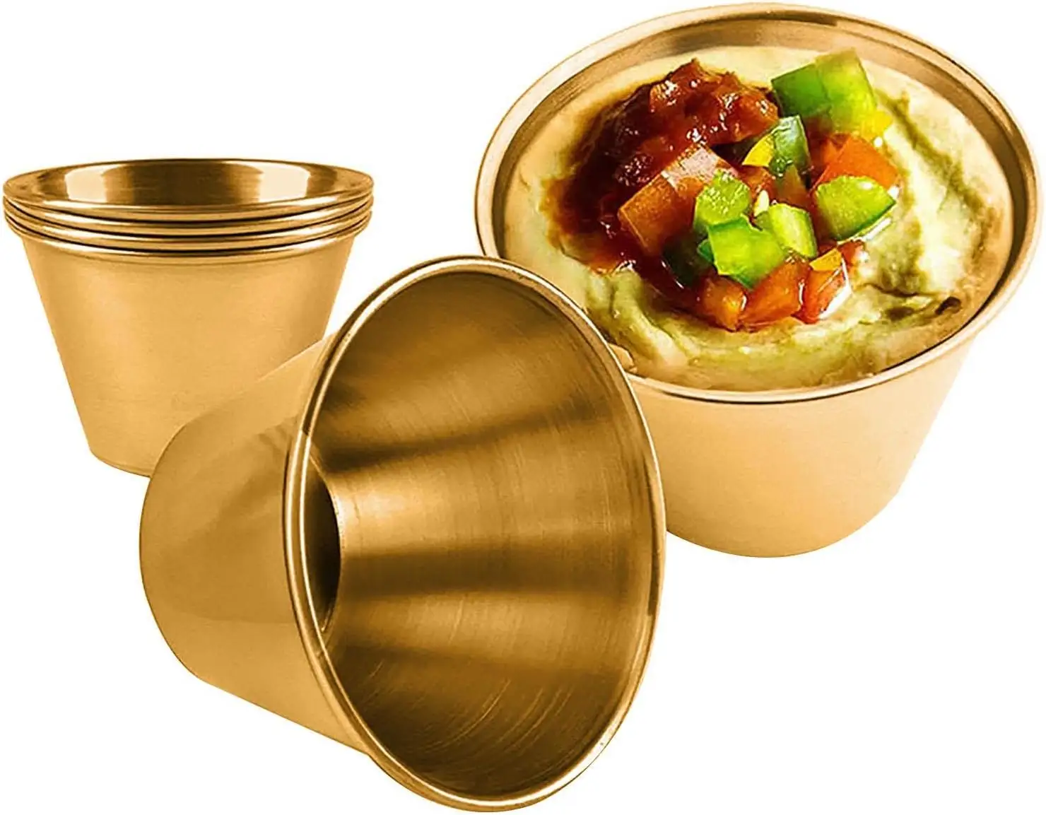 Fabricant indien en acier inoxydable Sauce Cup Confiture Salade Cornichon Assaisonnement Tasse à mélanger Bol