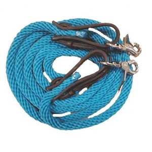 Cuerda trenzada de nailon ecuestre de fabricante al por mayor, riendas de caballo de piel cruda, control de brida, ajuste y color personalizados - Product Image 2