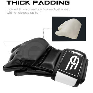 ถุงมือ MMA ถุงมือชกมวยหนัง สำหรับ MMA คิกบ็อกซิ่ง ฝึกซ้อมในยิม ออกกำลังกาย ฟิตเนส อุปกรณ์ป้องกันการต่อย - Product Image 4