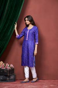 Vêtements décontractés de qualité supérieure, ensemble Kurti en coton doux et confortable pour femmes, disponible au meilleur prix depuis l'Inde - Product Image 3