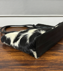 Nuevo bolso de mano de cuero de vaca con estilo de pelo de moda, bolso de hombro para mujer, bolsos de diseñador de lujo para mujer - Product Image 3