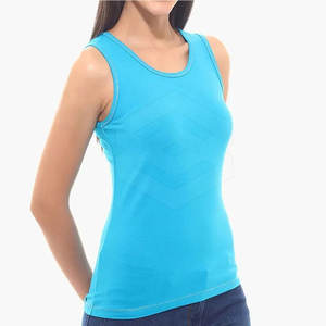 Ropa de gimnasio sin mangas Nuevo estilo Mujeres Tank Tops En stock Algodón Poliéster Hecho Mujeres Tank Tops - Product Image 4