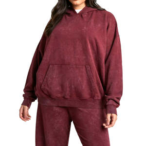 Ligero mejor venta en línea mujeres ácido lavado sudaderas Streetwear logotipo personalizado manga larga Sudadera con capucha para las mujeres - Product Image 4