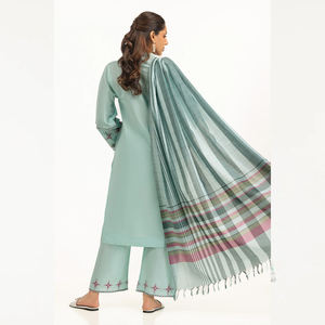 Salwar Kameez เสื้อผ้าสำหรับผู้หญิงที่มีน้ำหนักเบาปักลายทางการ - Product Image 2