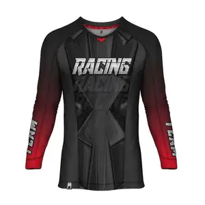 Sublimation motocross jersey long sleeve racing shirt custom design logo motocross jersey