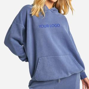 2025 suelta ajuste cómodo mujeres pullover sudaderas con capucha para ropa al aire libre OEM transpirable trajes de moda sudaderas con capucha de gran tamaño de moda - Product Image 1
