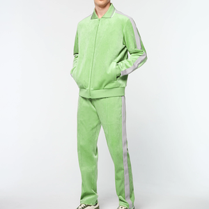 Survêtement en velours uni à capuche personnalisé OEM pour hommes - Couleur et taille personnalisées - Product Image 1