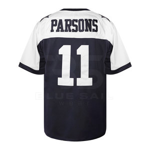 Maillot de football américain taille adulte avec logo imprimé Maillot de football américain coupe classique avec matériau respirant - Product Image 2