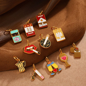 Dijes Personalizados de Lujo en Acero Inoxidable 316L con Baño de Oro de 14k/18k para Joyería, Collares, Pulseras y Fabricación de Joyería al por Mayor - Product Image 2