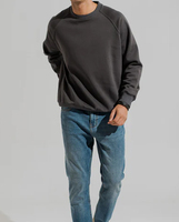 Sweat à capuche décontracté pour homme, coupe oversize, à manches longues, épaules tombantes, en molleton 100% coton, grammage lourd, délavé, personnalisable par sérigraphie et broderie