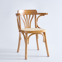 Chaise en bois rétro pour restaurant, mobilier de restaurant, café, hôtel, chaise inclinable en bois massif, chaise à dossier, ensemble de tabourets