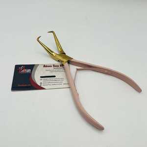 Pince d'installation d'extensions de cheveux en microbilles dorées nues, 7 pouces, acier inoxydable de qualité chirurgicale, instrument de beauté professionnel - Product Image 6