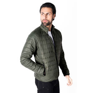 Veste matelassée slim fit pour homme, taille XL, corps court, avec matériau en duvet respirant, manches longues confortables, vestes pour homme - Product Image 6