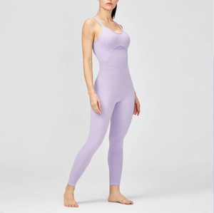 Combinaison de yoga durable pour femmes top designs respirant anti-rides combinaison de yoga avec logo personnalisé/couleur à prix réduit - Product Image 5