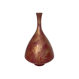 Vase à fleurs en fer vert menthe de luxe moderne nordique, fait à la main, avec bordure dorée, forme de bouteille texturée, centre de table pour la maison, mariage - Product Image 5