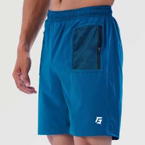 Shorts de sport Performa Fit en polyester longueur genou (vert sarcelle foncé) XXS – Taille élastique confortable pour la gym et le sport - Product Image 5