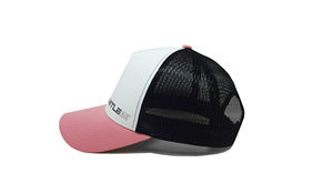 Sombrero de camionero de 5 paneles estructurado en dos tonos con logotipo modificable, moda deportiva y transpirable para uso en exteriores, sombreros hechos en Vietnam - Product Image 4