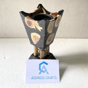 กระถางธูปเรซินไม้ขอบธรรมชาติมีกลิ่นหอมของตกแต่งบ้าน - Product Image 4