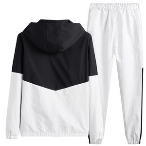 Vente flash : Ensemble de survêtement pour homme avec logo personnalisé, réfléchissant, coupe-vent, respirant, jogging décontracté, fermeture éclair, deux pièces, survêtement uni - Product Image 3