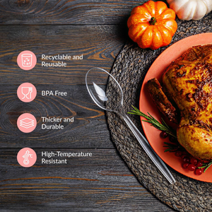 Cucharas Desechables Resistentes de PP/PLA, Ecológicas, Biodegradables, Reciclables, Libres de BPA, Aptas para Alimentos, Paquete a Granel, Elegantes para Fiestas - Product Image 4