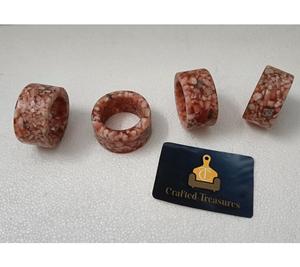 Direct Factory Napkin Ring Natural <b>Stone</b> Terrazzo Embedded Epoxy <b>Resin</b> Wedding Table Decoration Napkin Ring Holder At best Price - Product Image 2