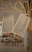 Porte-menu en cuir PU durable avec finition dorée et logo nickelé pour hôtels et restaurants