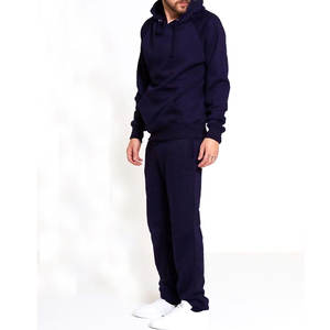 Ensemble de survêtement de sport pour homme en deux pièces sur mesure, coupe classique, à capuche, lourd, en coton et polyester, impression sérigraphique - Product Image 3