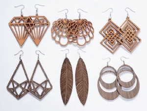 Boucles d'oreilles en bois faites à la main-Bijoux pendants de luxe pour femmes, design naturel et élégant VIET FARGIMEX - Product Image 5