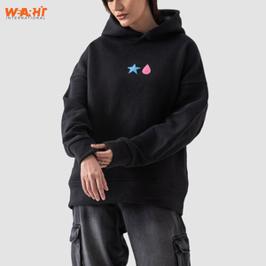 Unisex Basics 100% Jersey de algodón Oversized Streetwear Hoodie Minimal Front Design Black Spider Graphic Back Hooded bordado - Product Image 1