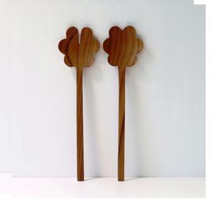 Juego de servidores de ensalada de madera con mango Cuchara de ensalada SERVIDOR DE ENSALADA DE MADERA JUEGO DE 2 HECHO A MANO ÚNICO KETCHENWAR - Product Image 5