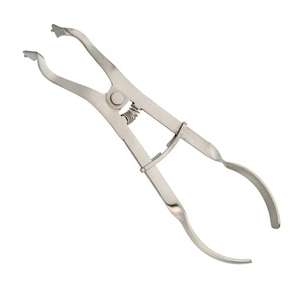 เครื่องมือผ่าตัดจัดฟัน สแตนเลส คีมหนีบยางกันน้ำลายทางทันตกรรม ใช้แรงมือ ใช้ซ้ำได้ แบบสีงาช้าง - Product Image 3