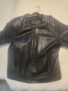 Handmade <b>Genuine</b> Leather Jacket design and Logo Men's hoodie Customized Modern Fit Jacket Solid Refined Fit for men's all sizes - Product Image 2