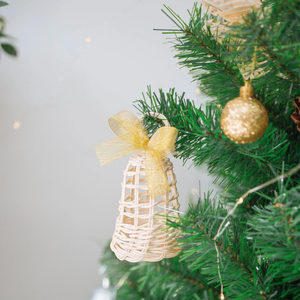 Cascabel de mimbre 2022 Natural para Navidad, adorno Vintage para el hogar, los mejores regalos, venta al por mayor - Product Image 3