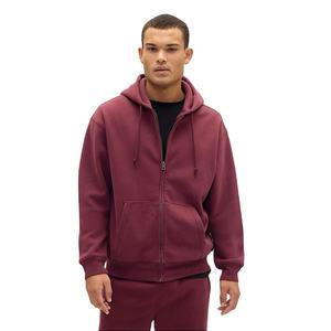 Sweat à capuche zippé pour hommes avec logo personnalisé Sweat-shirt uni en polaire à fermeture éclair couleur unie OEM ODM Sweat à capuche en molleton de coton pour hommes - Product Image 4