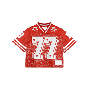 Nouvel arrivage de maillot américain en polyester de luxe Boxy Fit Drop Shoulder Graphic Vintage Sublimation Mesh - Product Image 3