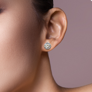 ต่างหูเพชรสวิส avarta 3กะรัตประดับทอง14K - Product Image 1
