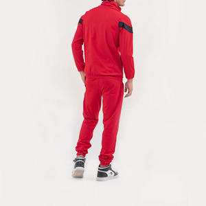 Bán buôn tỷ lệ hấp dẫn màu đỏ với màu đen sọc tùy chỉnh thiết kế thoáng khí người đàn ông Bộ đồ thể thao - Product Image 3