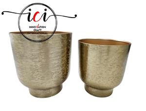 Maceta de Aluminio con Acabado Antiguo, Novedad en Decoración para el Hogar y Bodas, Diseño Art Deco, Innovación Artesanal, Florero de Pared - Product Image 3