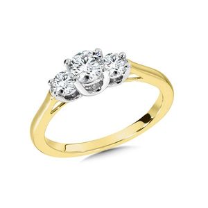 แหวนหมั้นเพชร 3 เม็ด เครื่องประดับที่หรูหราและสง่างาม - Product Image 1