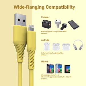 Usb <b>Cable</b> For Iphone Tpe Jacket Pure Copper Conductor 3A Fast Charging Data Sync For Ios Devices - Product Image 5