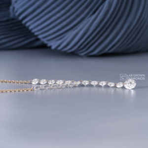 Exquisito Colgante de Diamante Cultivado en Laboratorio con Corte Brillante Redondo en Oro Amarillo de 14K para Mujer, Joyería Sintética de Lujo Color EF, 3.65g - Product Image 5