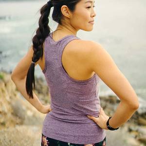 Gym Fitness sin mangas Flowy Tank Top Soft Women Scoop Neck Loose Fit Tanktops - Product Image 3