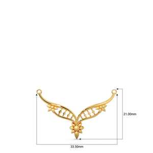 Collier minimaliste en or 18 carats, pendentif Bliss Mangal Sutra, chaînes pour femmes, acier inoxydable, papillon, collier ethnique élégant - Product Image 5