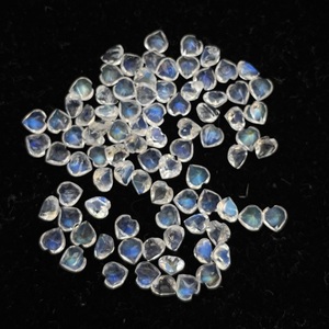 4 มม.6 มม.8 มม.สีฟ้าธรรมชาติ Rainbow มูนสโตนเหลี่ยมหัวใจตัดอัญมณีหลวมโรงงานโดยตรงหินจริงมูนสโตนแฟนซี - Product Image 1