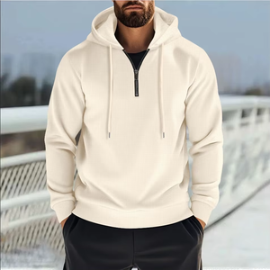 Chaqueta de Cuero Impermeable de Moda para Hombre, Estilo 2025, con Logotipo Frontal, Media Cremallera, Informal para Exteriores, Diseño Sólido y Deportivo - Product Image 1