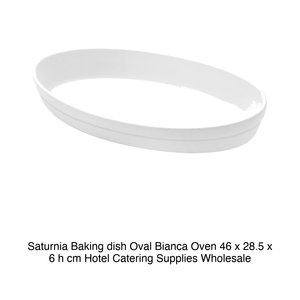 Bandeja para hornear Saturnia Oval Bianca para horno 46 x 28.5 x 6 h cm, suministros para hostelería y catering al por mayor - Product Image 2
