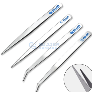 Hermosa pinza de precisión Elegante herramienta de acero inoxidable con punta inclinada para cejas, vello facial y aseo - Product Image 2