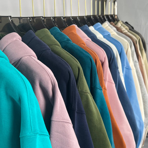 100% coton haute qualité luxe à capuche avec chaîne à capuche hommes français éponge polaire poids lourd surdimensionné streetwear sweats à capuche - Product Image 3