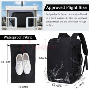 Du Lịch Ba Lô Người Đàn Ông Phụ Nữ 40L Chuyến Bay Đã Được Phê Duyệt 17 Inch Không Thấm Nước Máy Tính Xách Tay Thực Hành Lớn Hành Lý Daypack Kinh Doanh Đại Học - Product Image 2